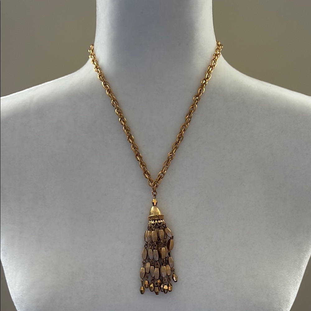 Gold Tassel Necklace